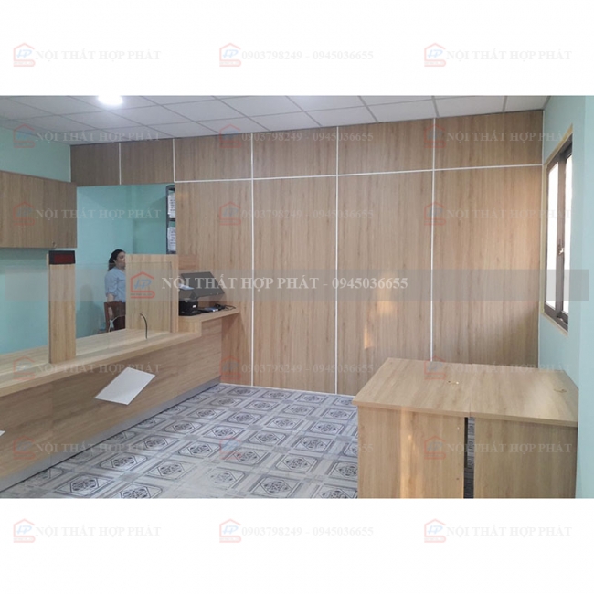 Quầy Lễ Tân Thấp QLTTG616 - Quầy Thu Ngân, Quầy Trung Tâm, Quầy Gỗ Công Nghiệp Hiện Đại